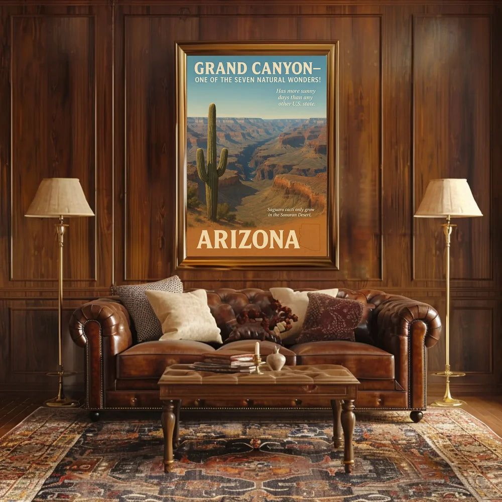 Grand Canyon Vintage Travel Aesthetic Poster