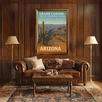 Grand Canyon Vintage Travel Aesthetic Poster