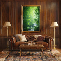 Enchanting Bamboo Grove in East Asian Heritage Poster