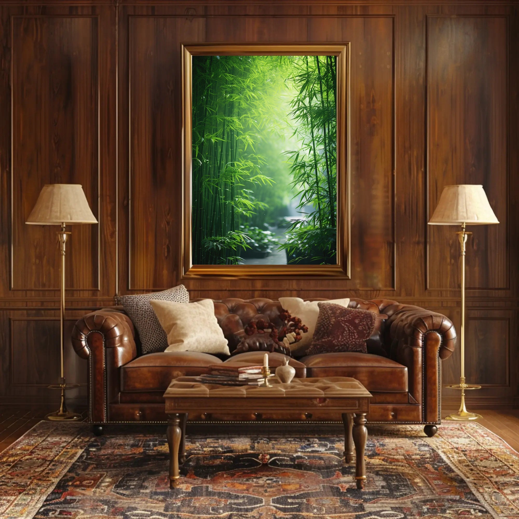 Enchanting Bamboo Grove in East Asian Heritage Poster