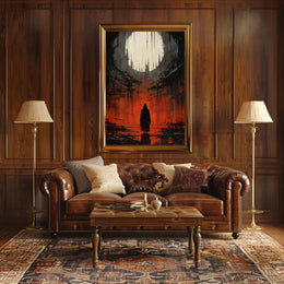 The Enigmatic Cloaked Figure Poster
