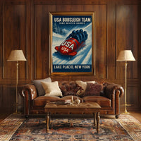 1980 Winter Games Usa Bobsleigh Team Poster