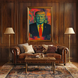 Pop-Art Statue of Liberty Political Propaganda Poster