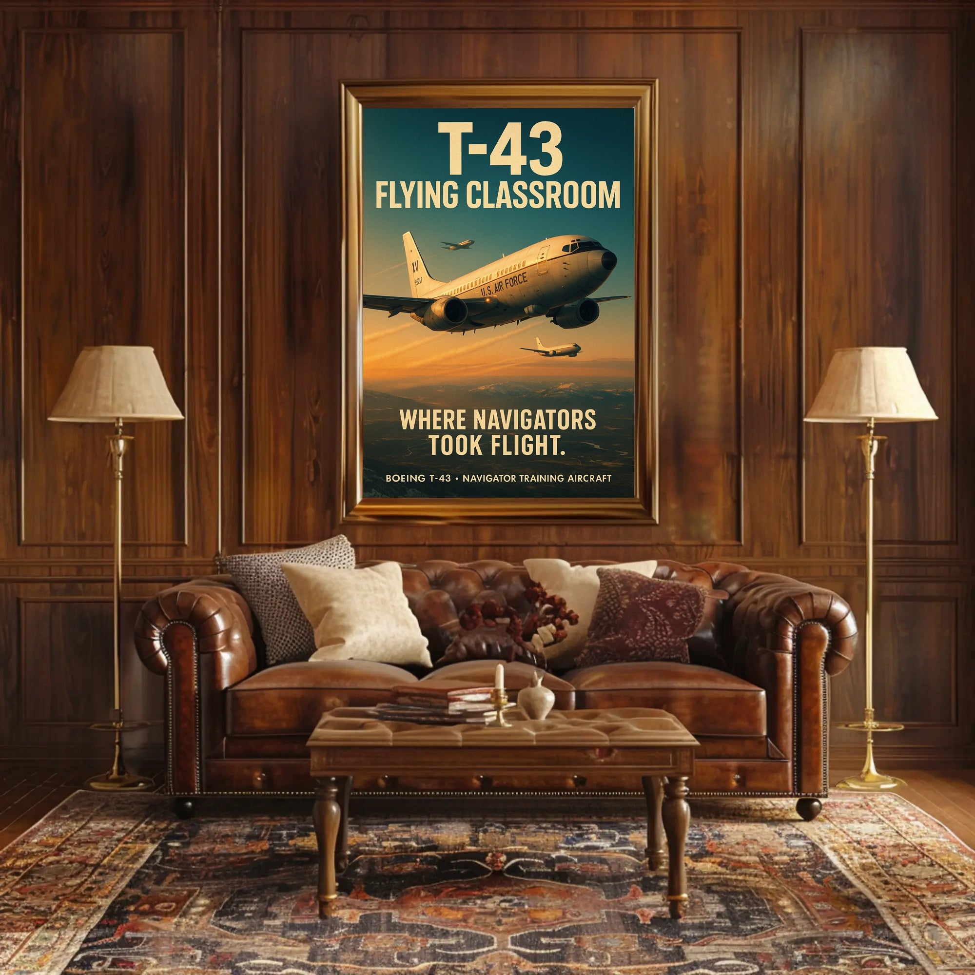 Boeing T-43 Aircraft Military Recruitment Art Poster