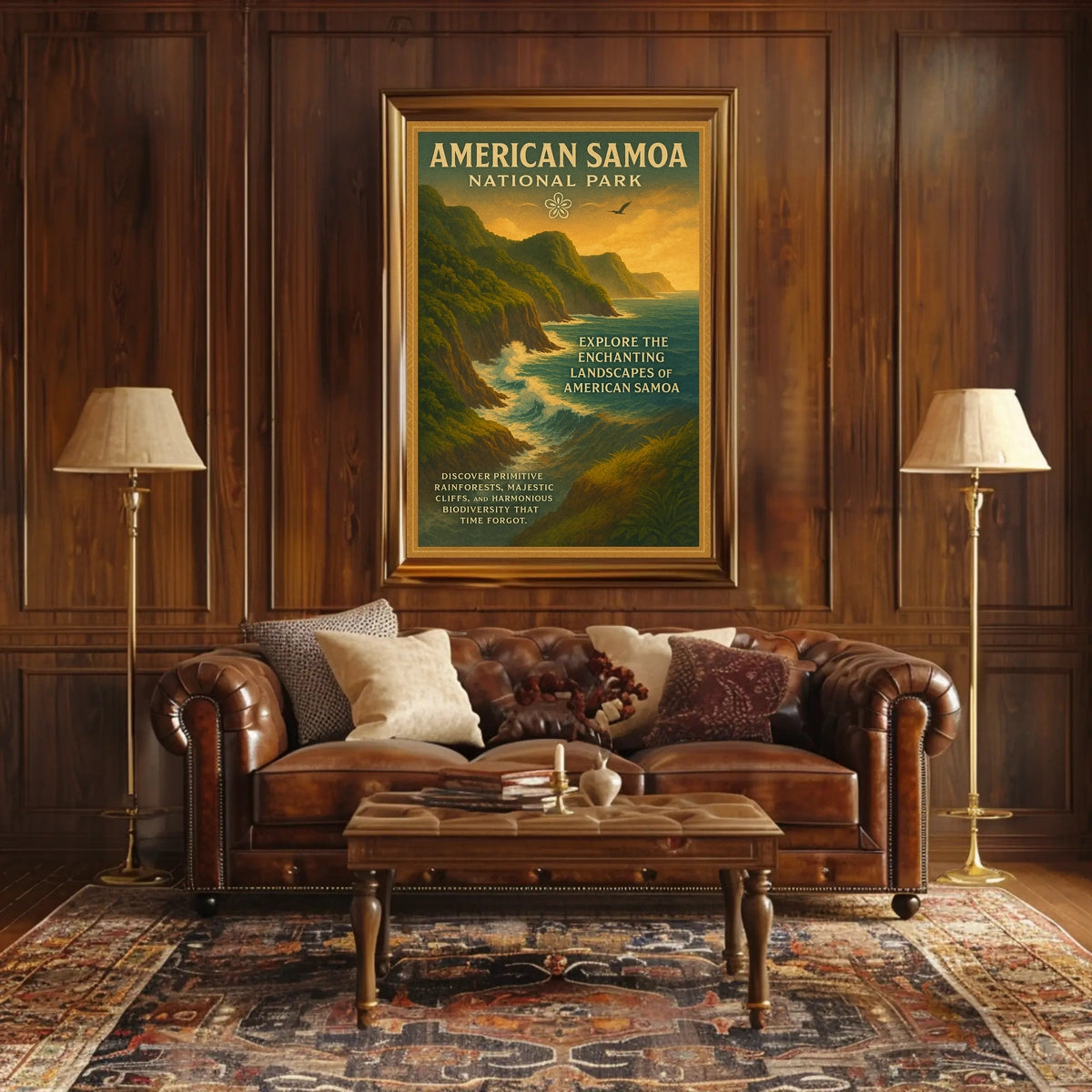 American Samoa Scenic Travel Adventure National Park Poster