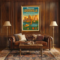 Discover Louisville Adventure & Charm Travel Poster