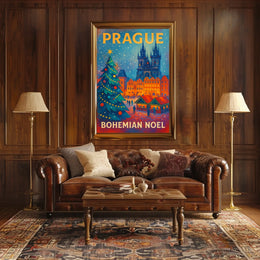 Prague Bohemian Noel Poster