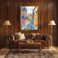Portugal Lisbon Alfama Street View Cityscape Poster
