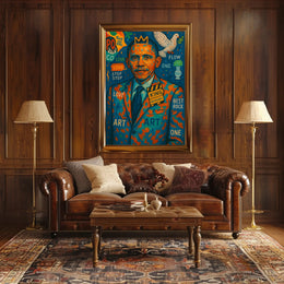 Rock and Roll King: Abstract and Pop Culture Poster