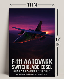 F-111 Aardvark Swing-Wing Warrior Poster PosterGoat