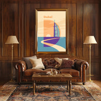Dubai Skyline Illustration Poster
