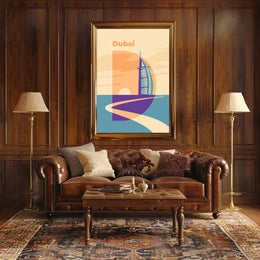 Dubai Skyline Illustration Poster
