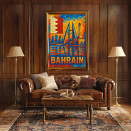 Bahrain Mosaic Art Poster