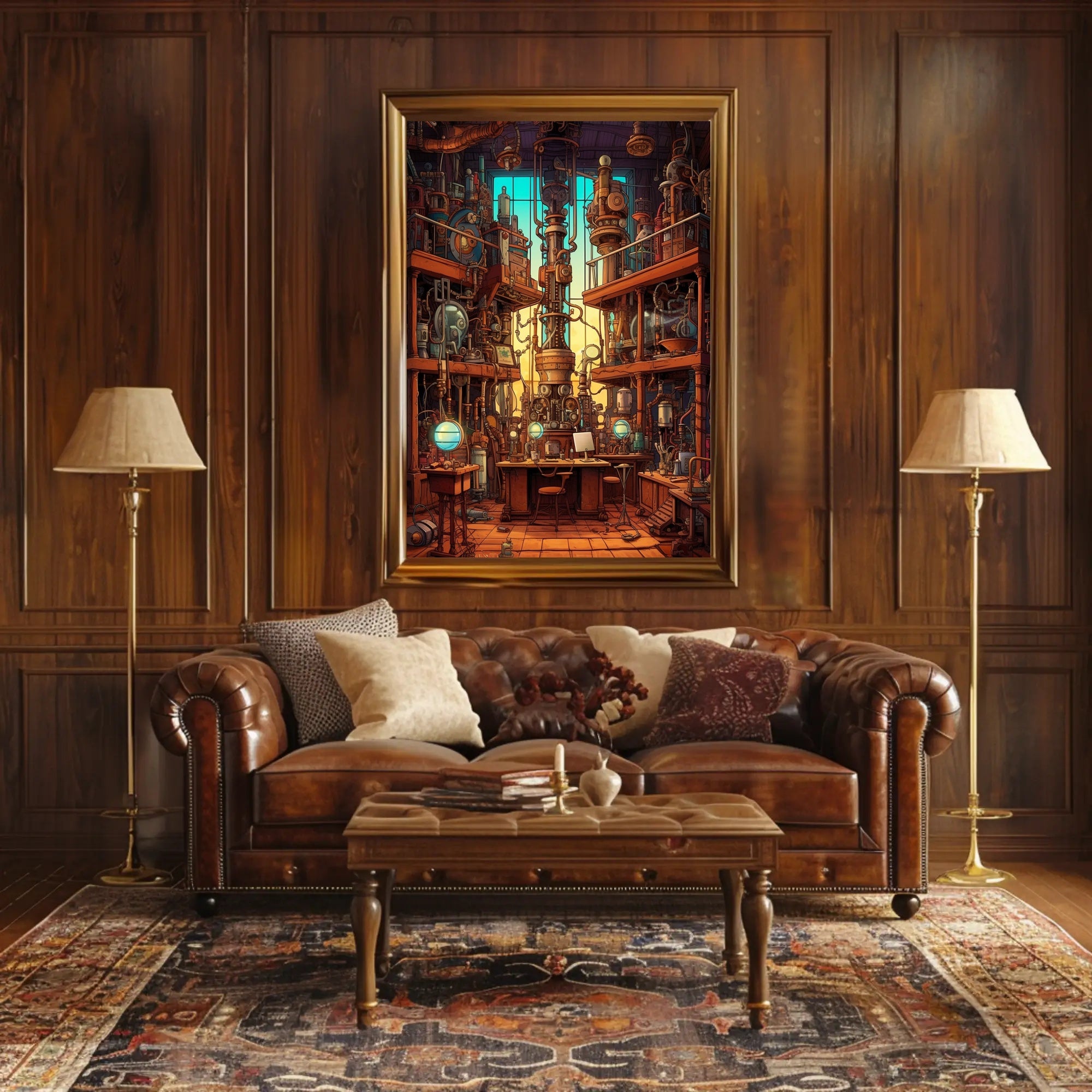 Steampunk Laboratory Poster