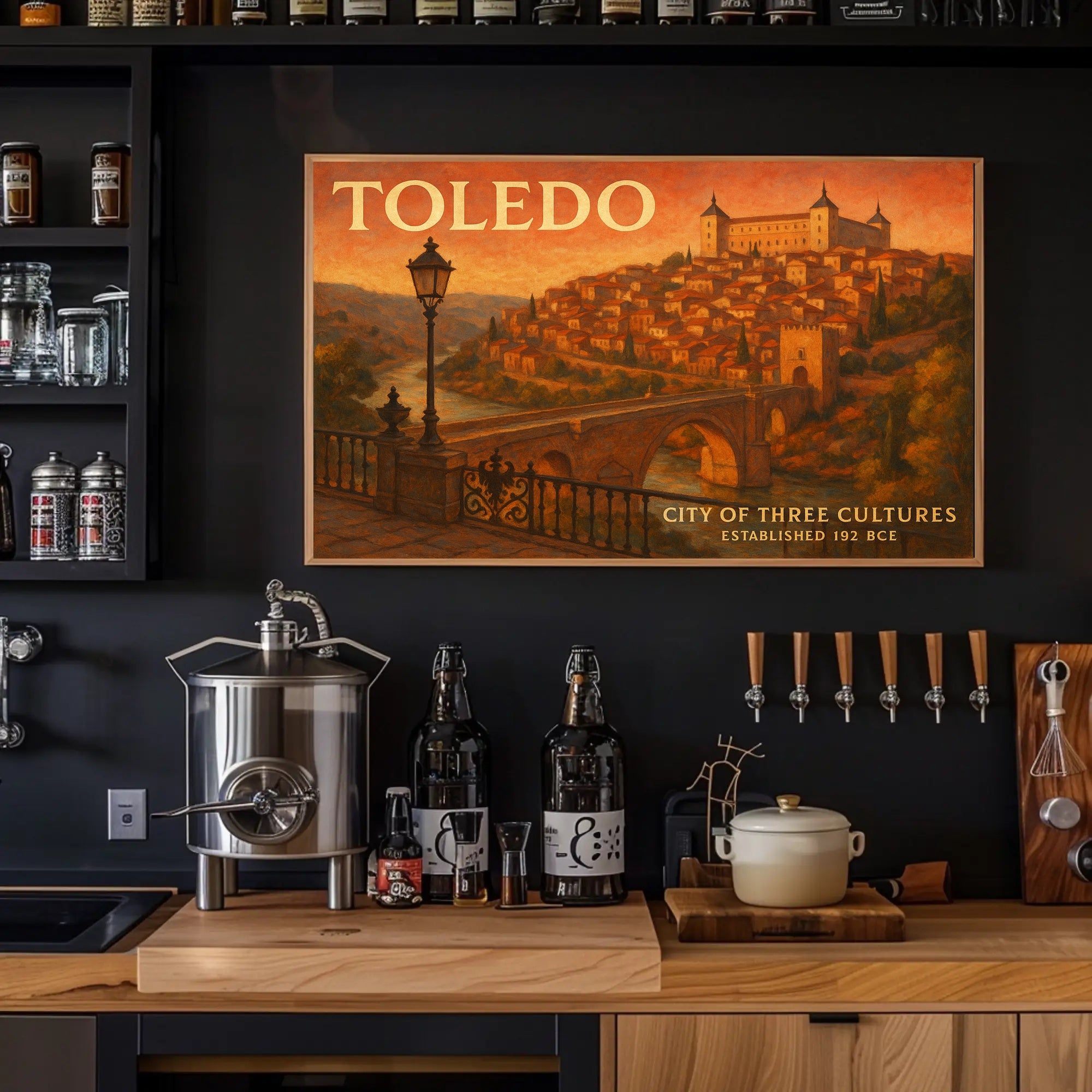 Toledo City of Three Cultures Travel Poster