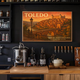 Toledo City of Three Cultures Travel Poster