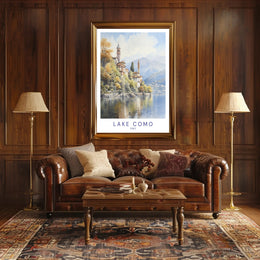 Tranquil Beauty of Lake Como Poster PosterGoat