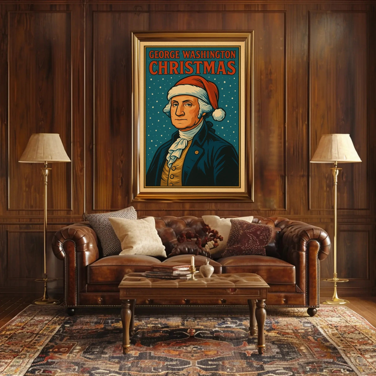 George Washington Christmas Poster