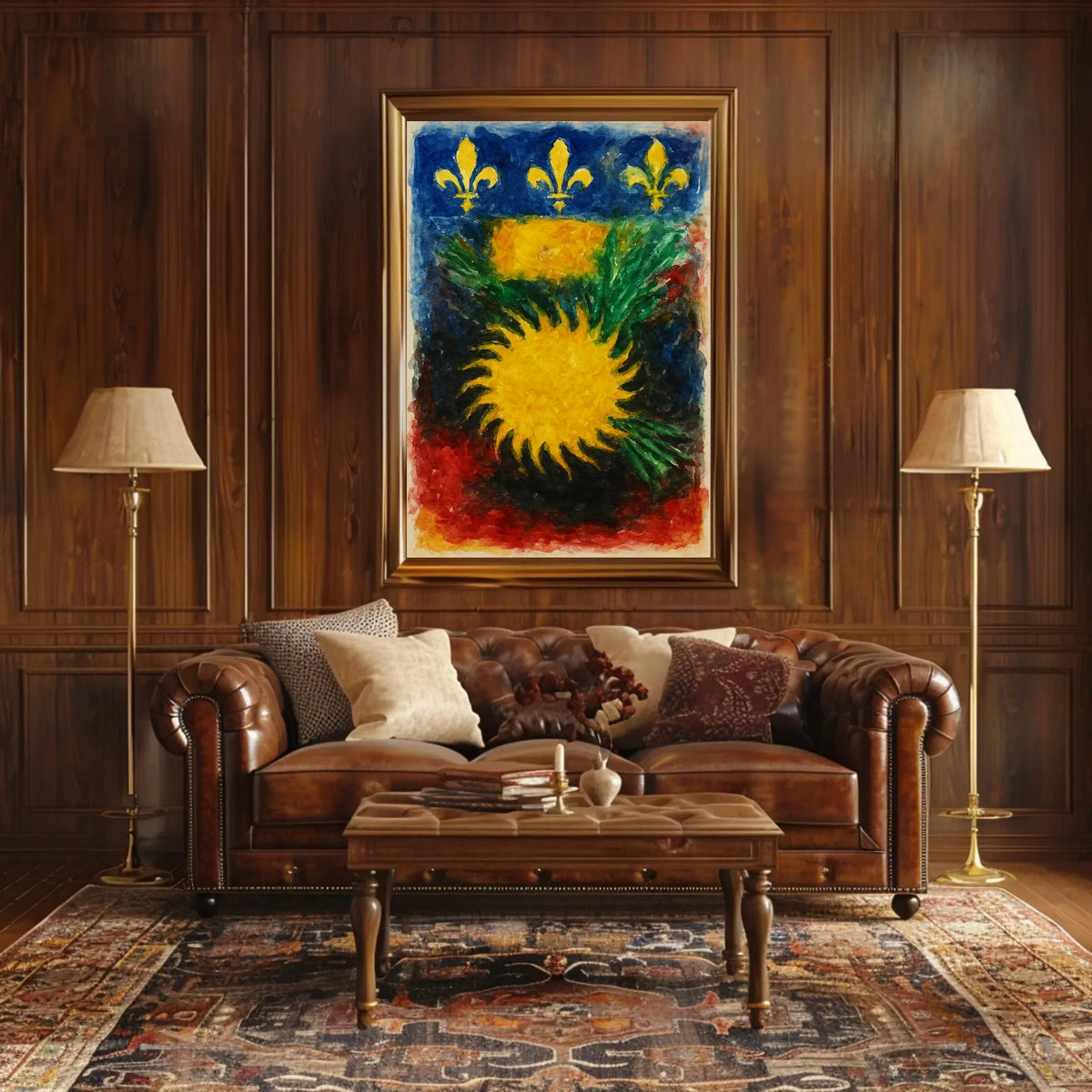 Vibrant Heraldic Emblem Poster