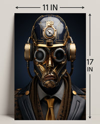 Steampunk Cyborg Portrait Poster PosterGoat
