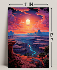 Canyon Sunset Serenity Poster PosterGoat