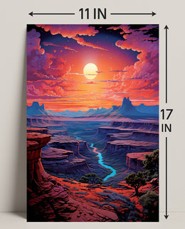 Canyon Sunset Serenity Poster PosterGoat