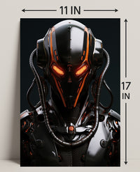 Futuristic Cyborg Sentinel Poster PosterGoat