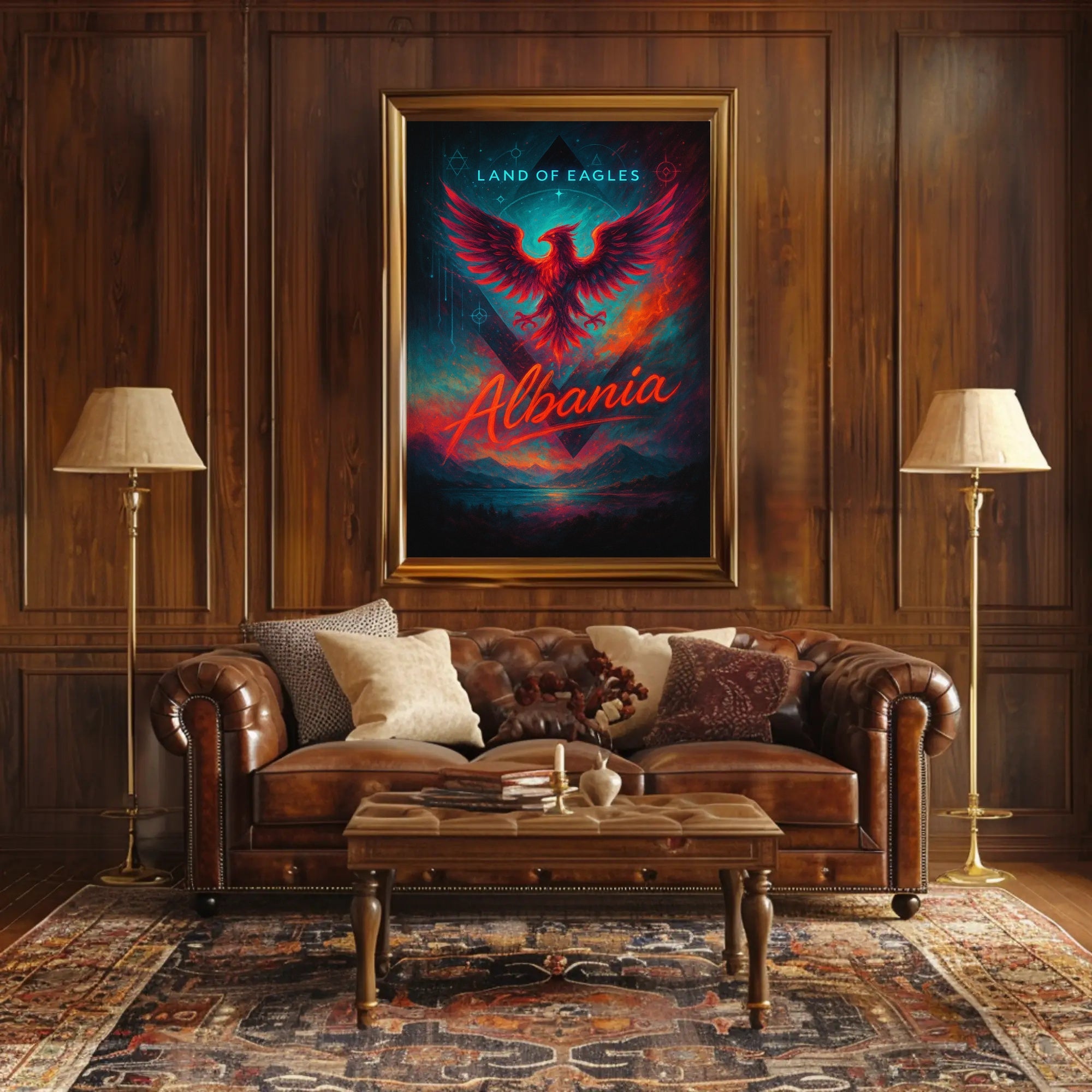 Albania Travel Poster Vintage Land Of Eagles