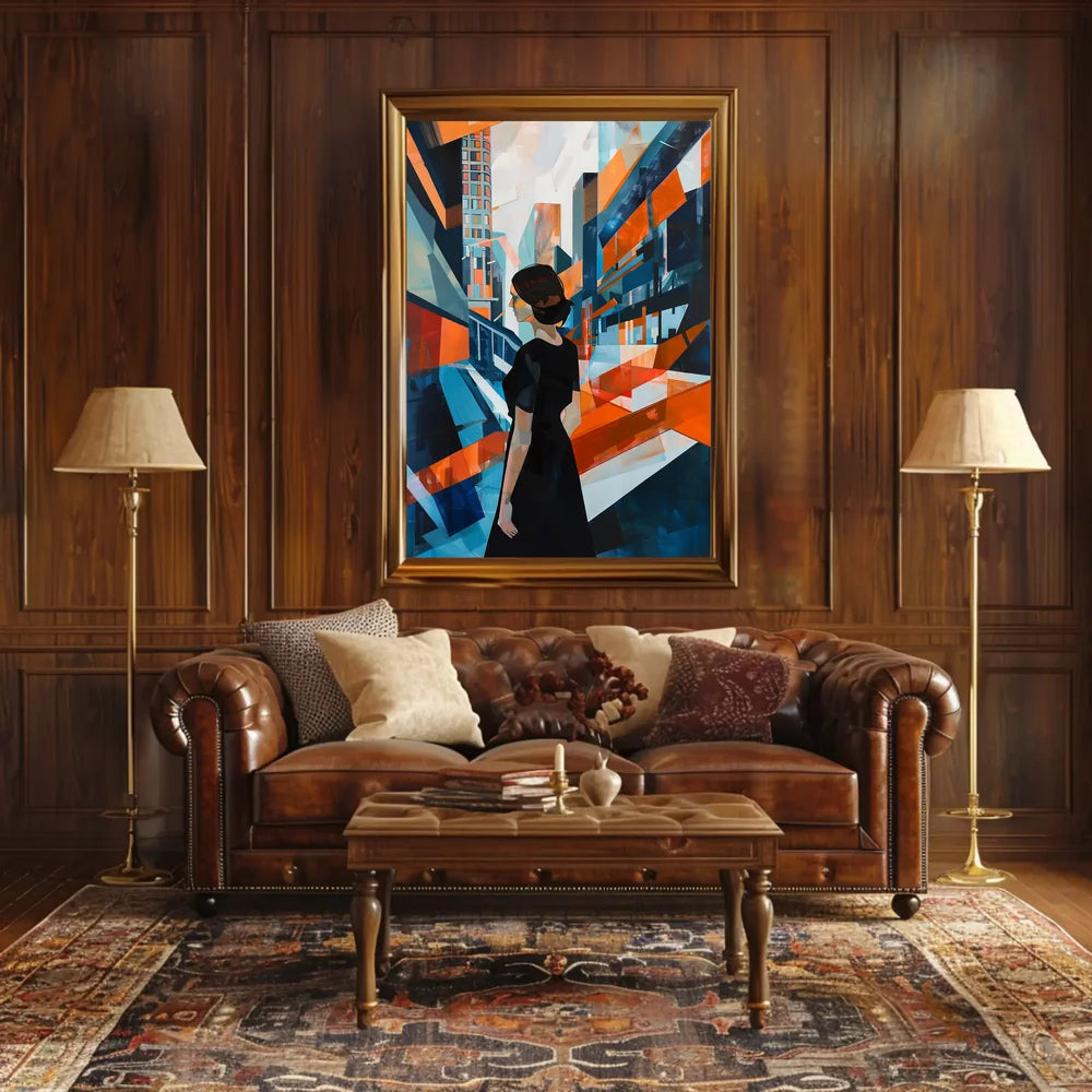 Urban Elegance: Abstract Cityscape with Modern Flair