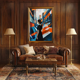 Urban Elegance: Abstract Cityscape with Modern Flair