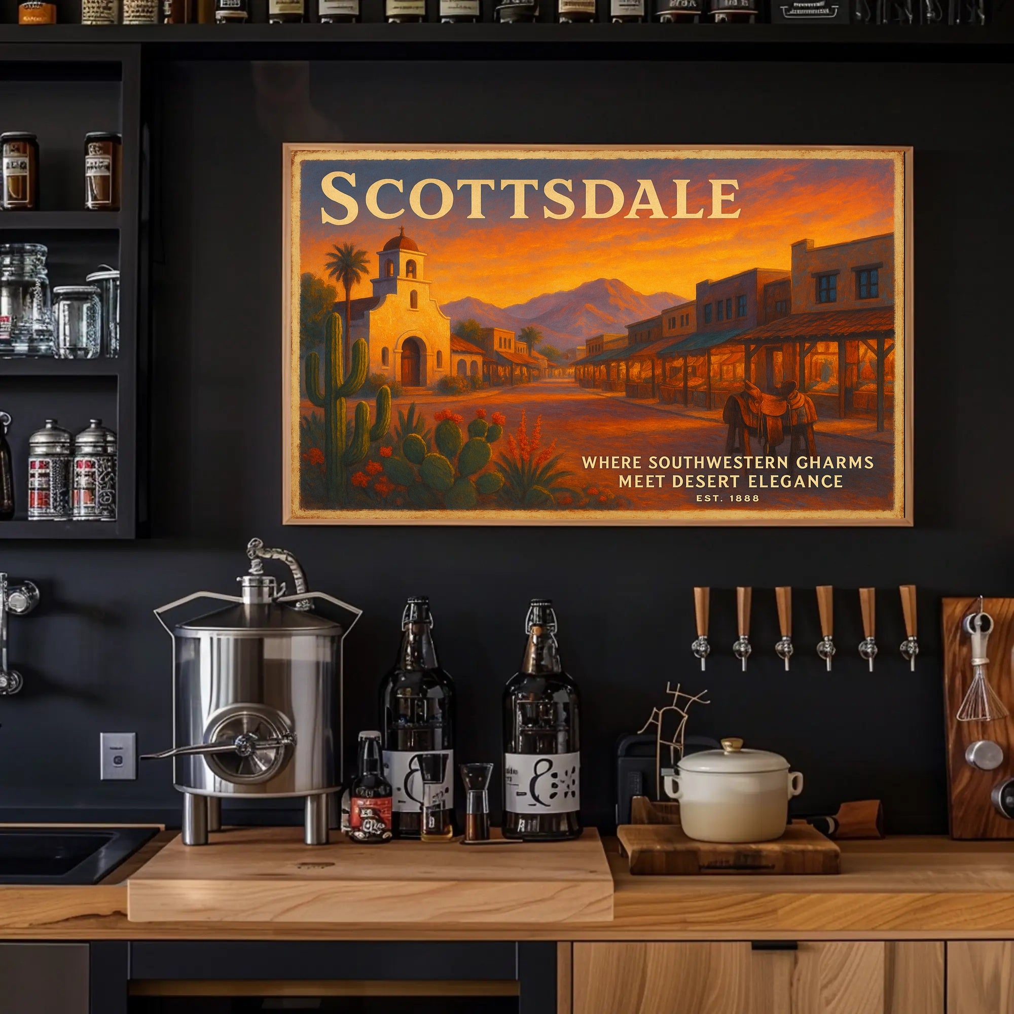 Scottsdale Desert Charm Poster Wall Art