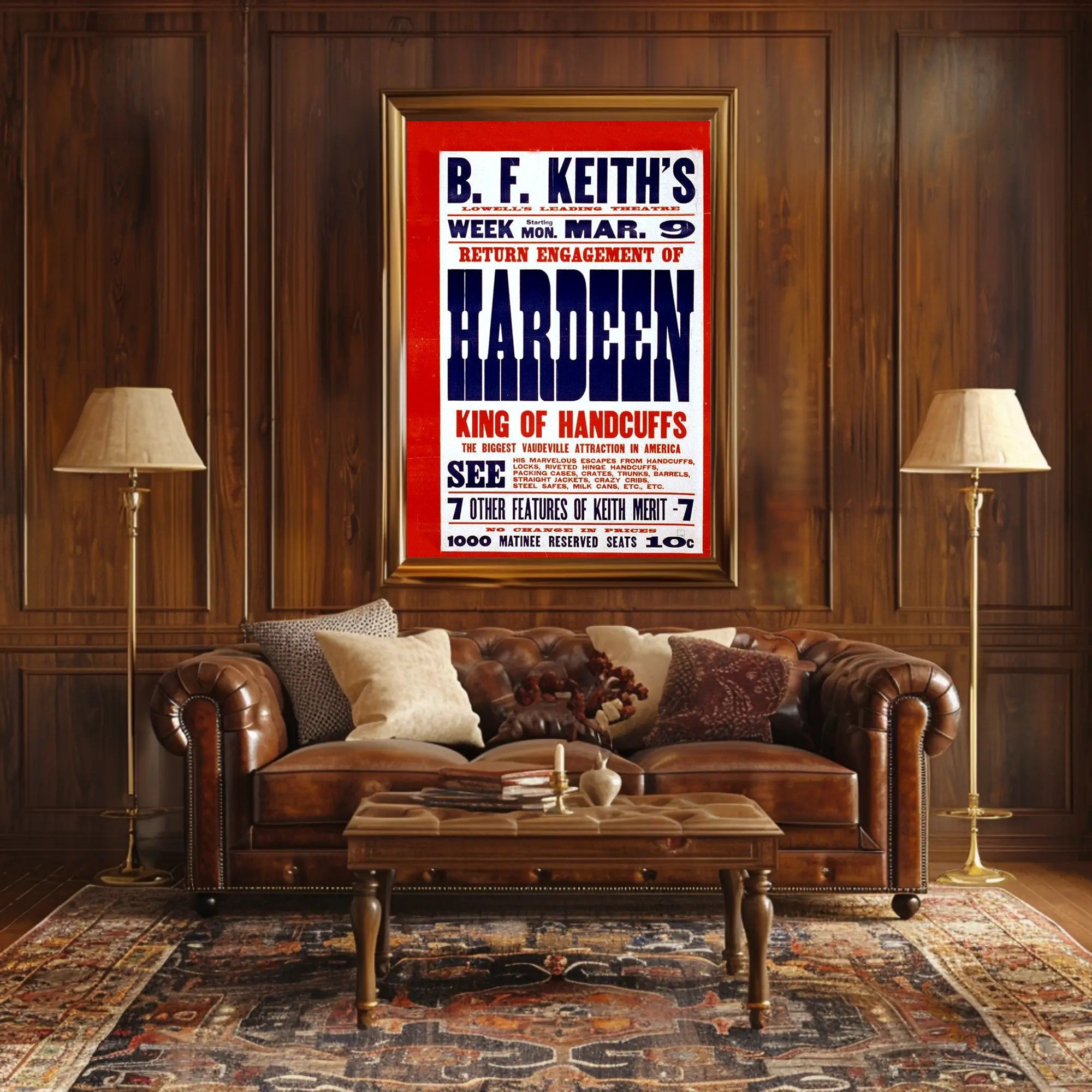 Vaudeville Magic Act Hardeen Historical or Presidential Poster