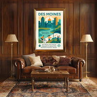 Des Moines Where Urban Meets Nature Poster