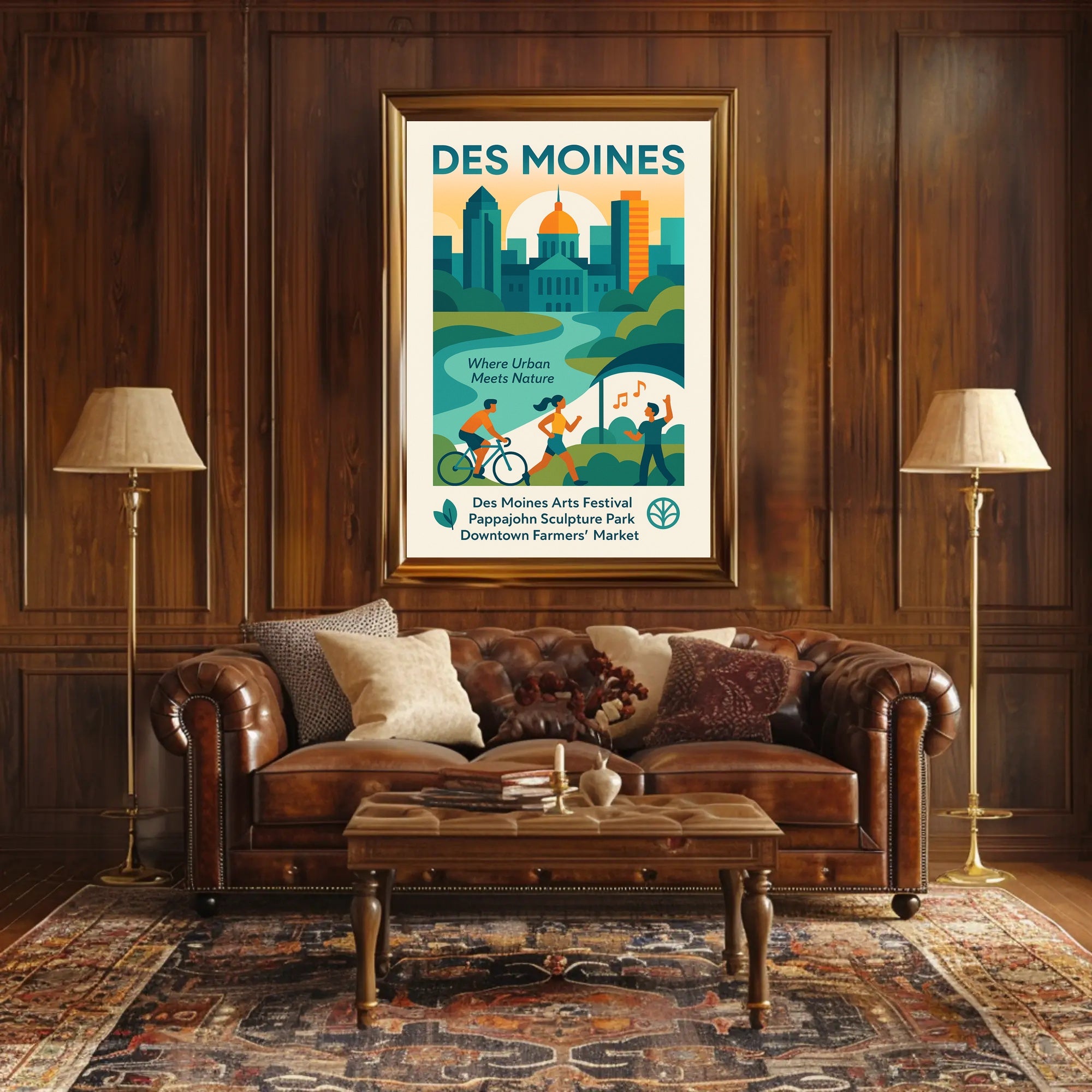 Des Moines Where Urban Meets Nature Poster