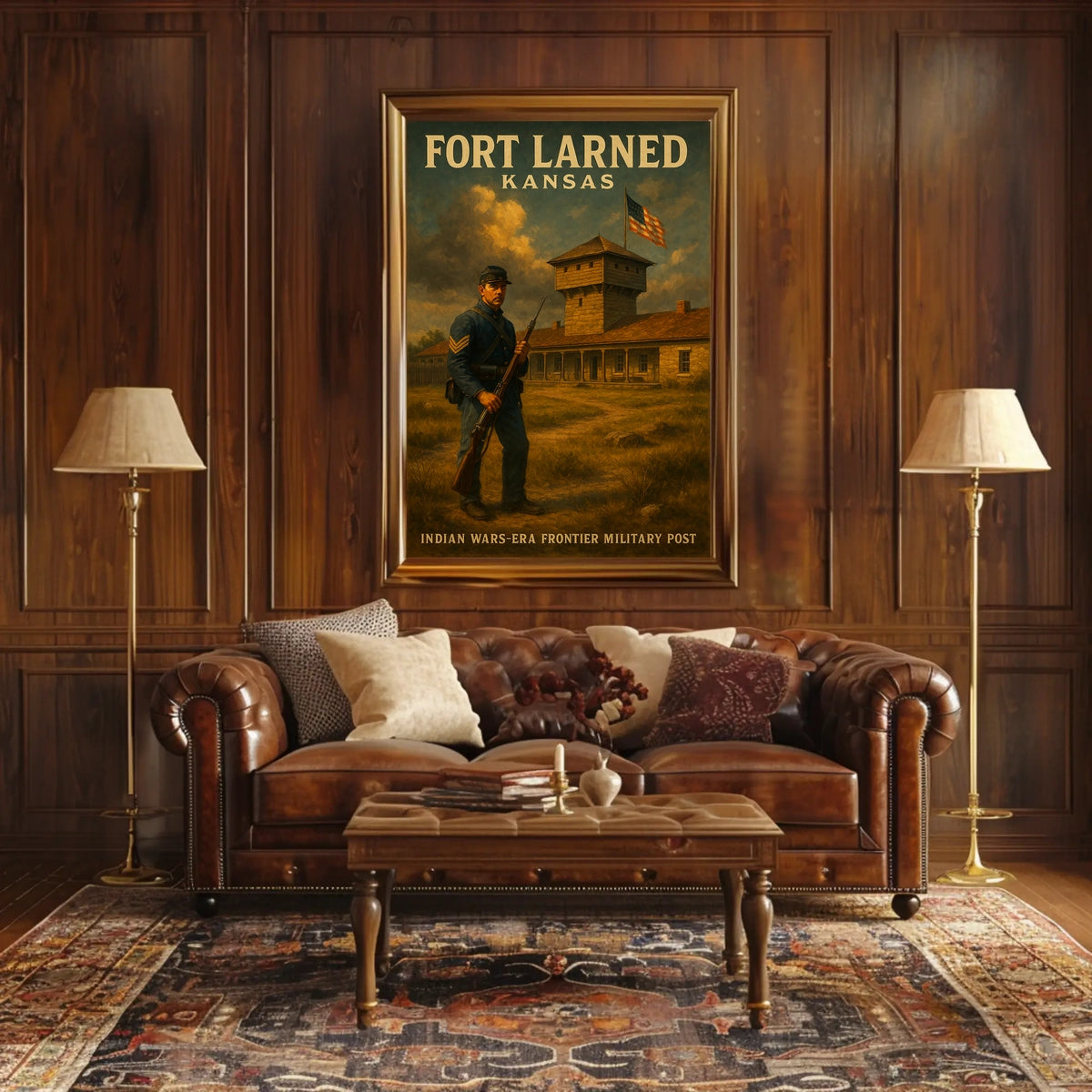 Fort Larned Kansas Frontier Poster