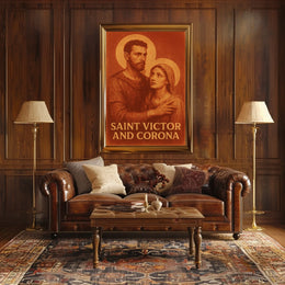 Saint Victor and Corona Poster