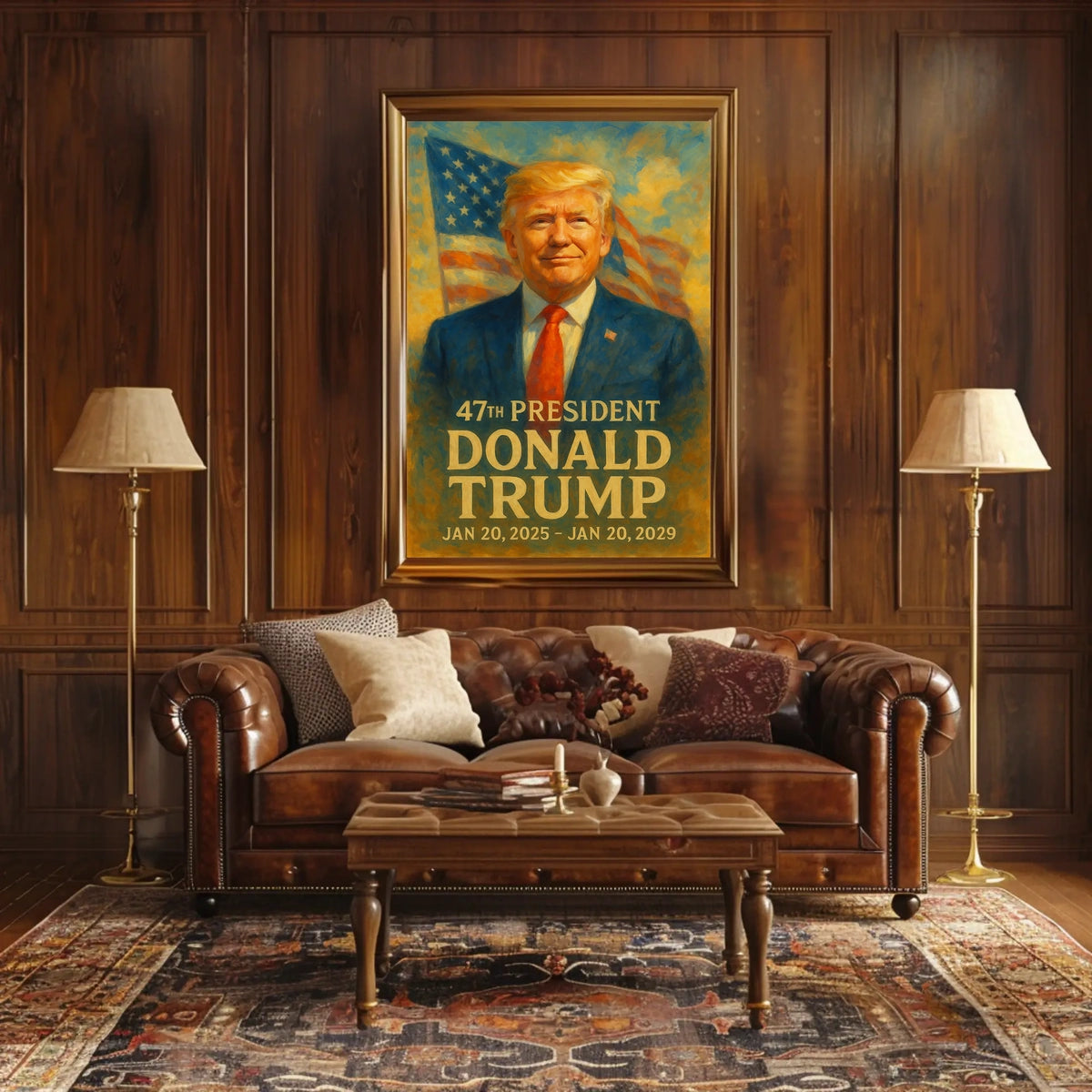 Trump Visionary Expressionism Patriotic Poster