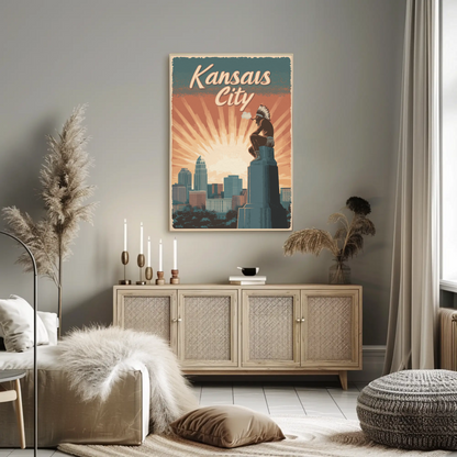 Kansas City Vintage Poster Native Heritage