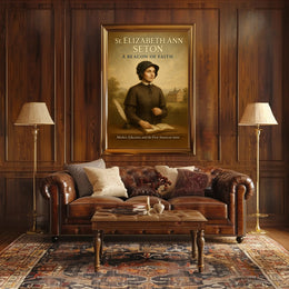 St Elizabeth Ann Seton Vintage Religious Poster