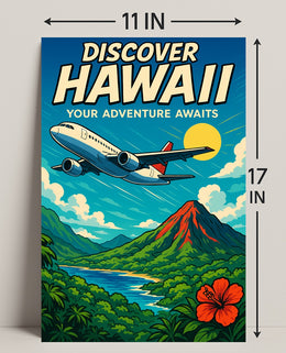 Discover Hawaii Travel Poster Art Print PosterGoat