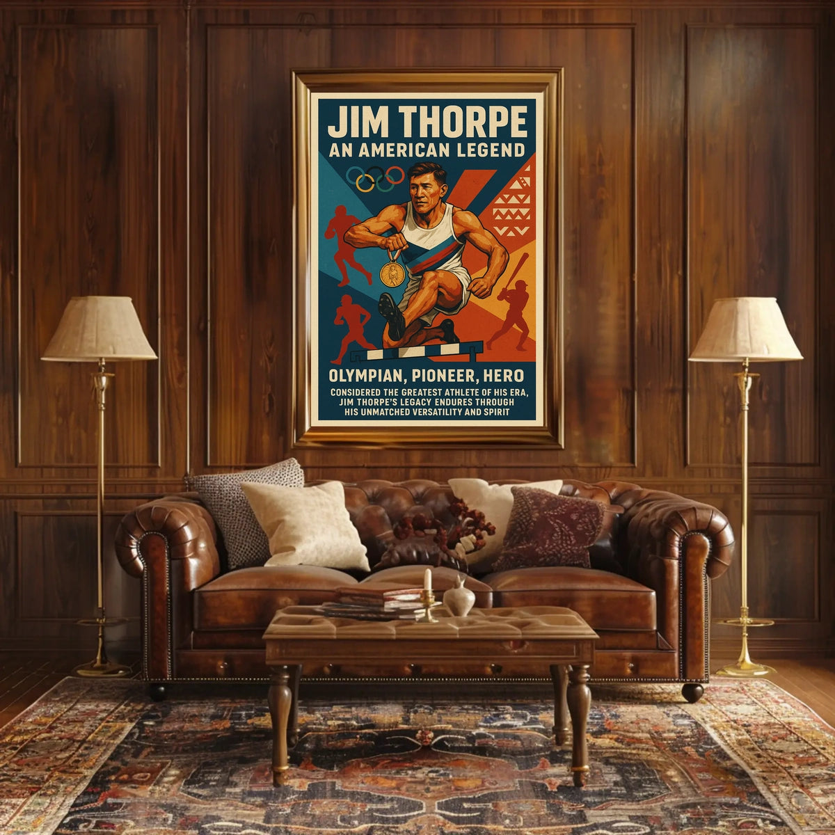 Jim Thorpe Legendary Athlete Poster