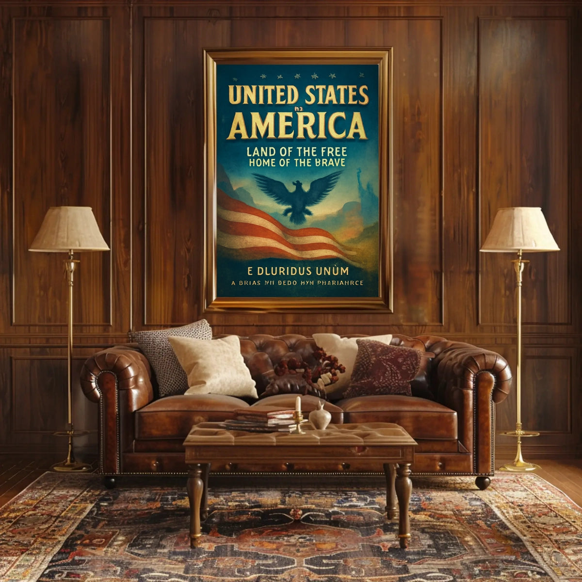 Patriotic Themes Vintage Nostalgic Eagle Poster