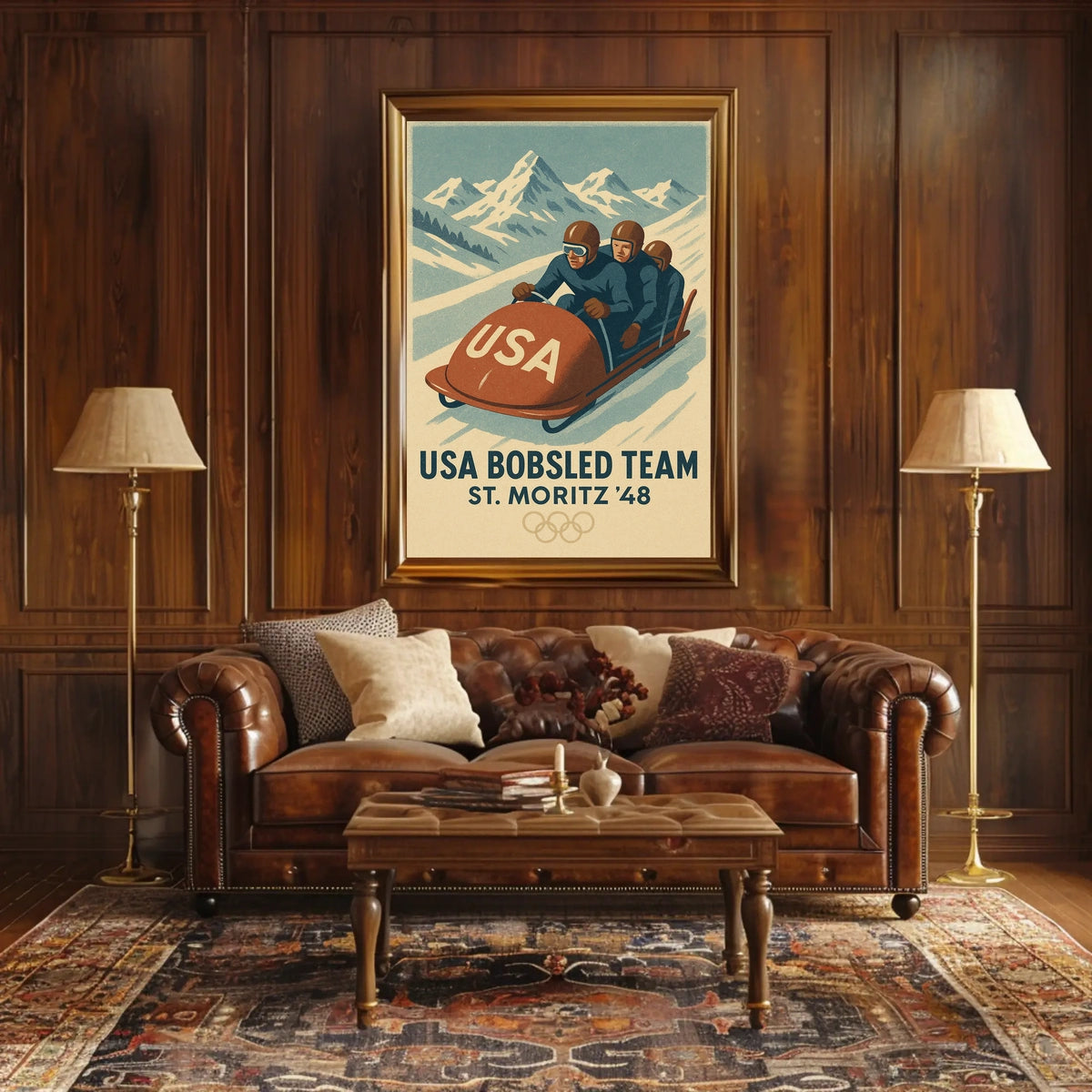 USA Bobsled Team St. Moritz 48 Poster