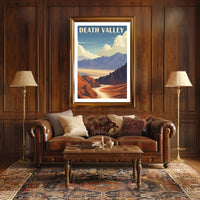 Death Valley Travel Poster Vintage National Park Print