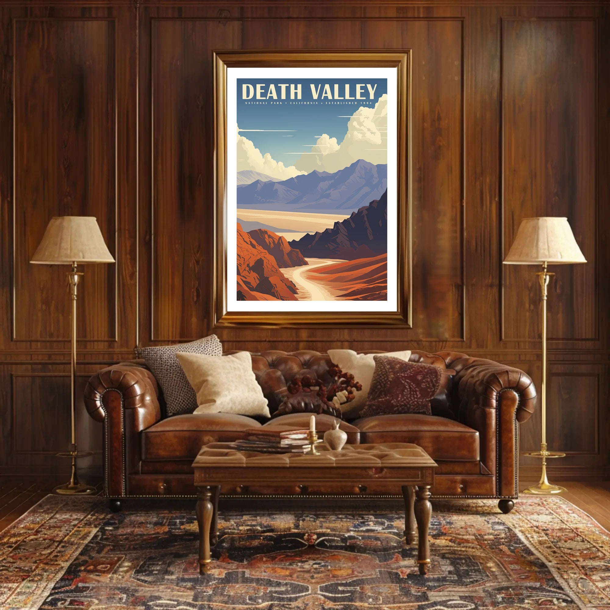 Death Valley Travel Poster Vintage National Park Print
