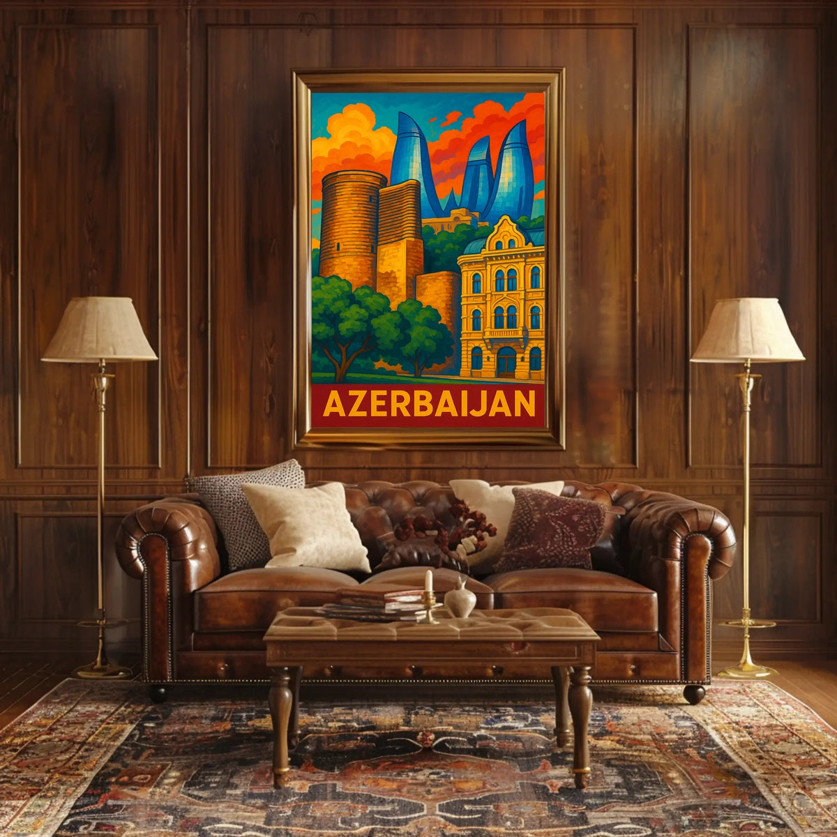 Azerbaijan Architectural Wonders Poster