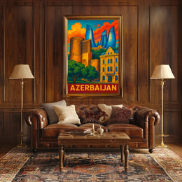 Azerbaijan Architectural Wonders Poster