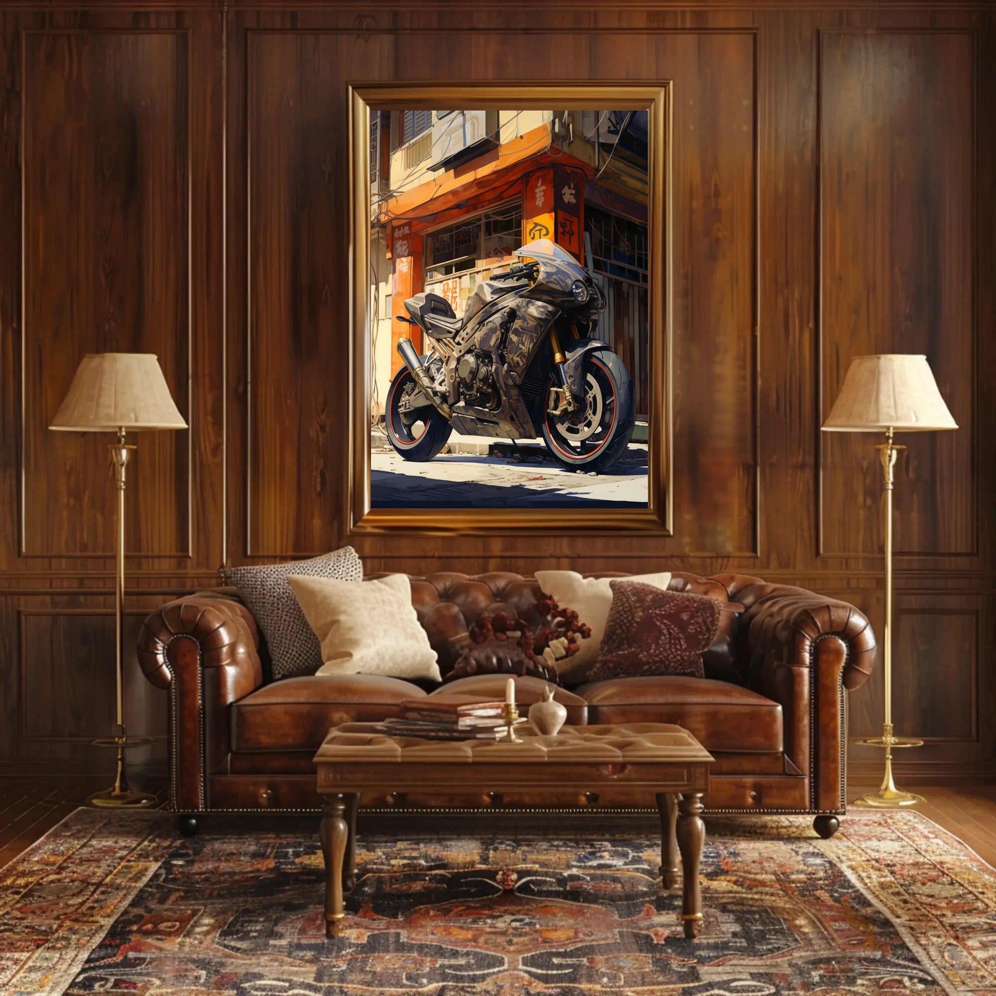Urban Motorcycle Adventure Poster PosterGoat