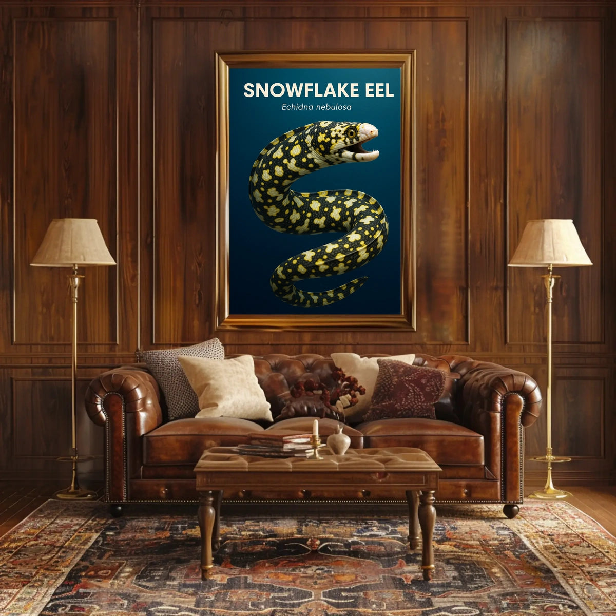 Snowflake Eel Echidna nebulosa Poster