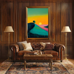 Serene Sunset Landscape Poster Scenic Wall Art Print